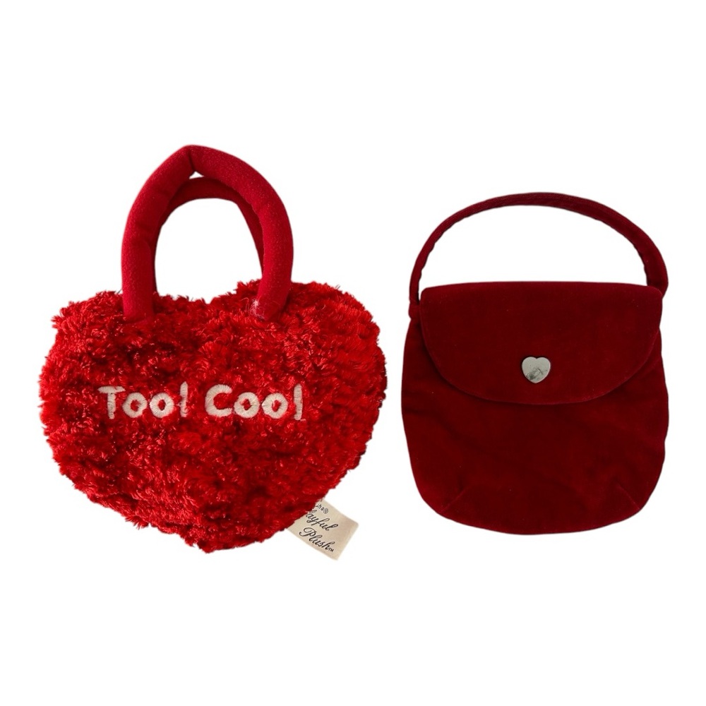 Vintage Valentine’s Day-Themed Red Heart Bags for Girls